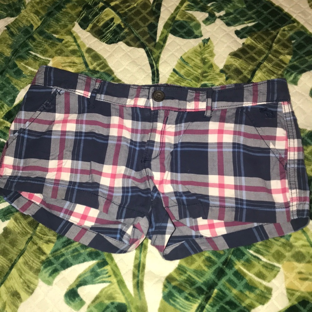 Plaid Abercrombie shorts